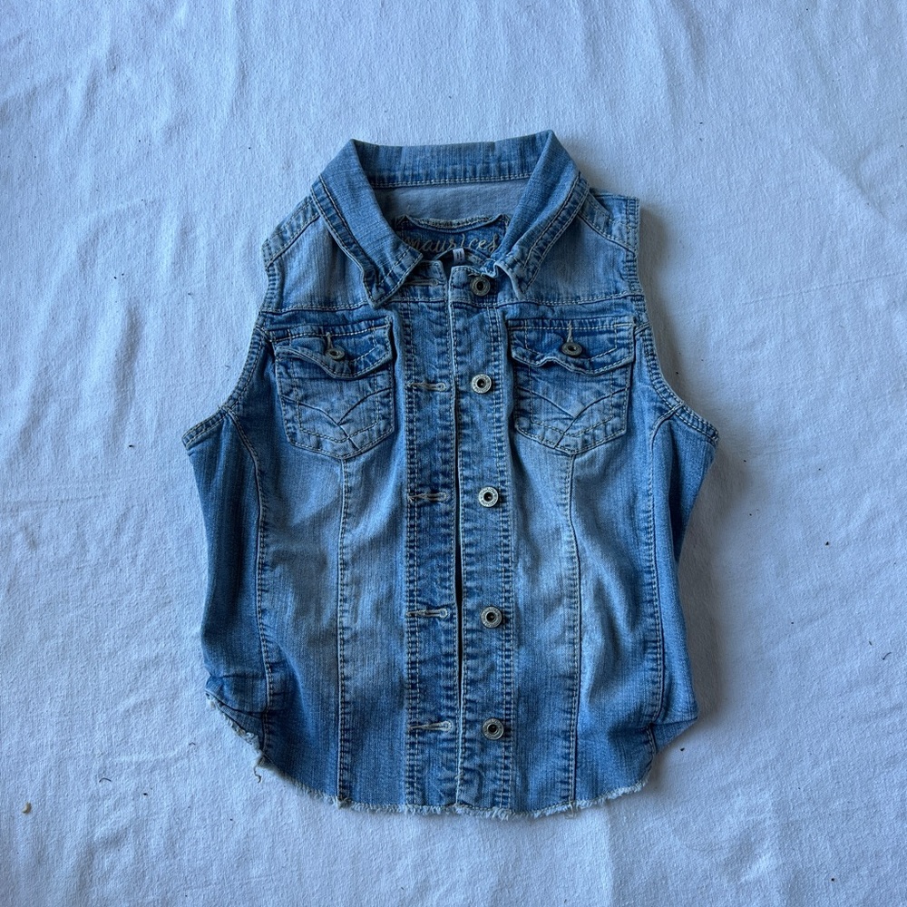Maurices Denim Button Up Vest - Size S